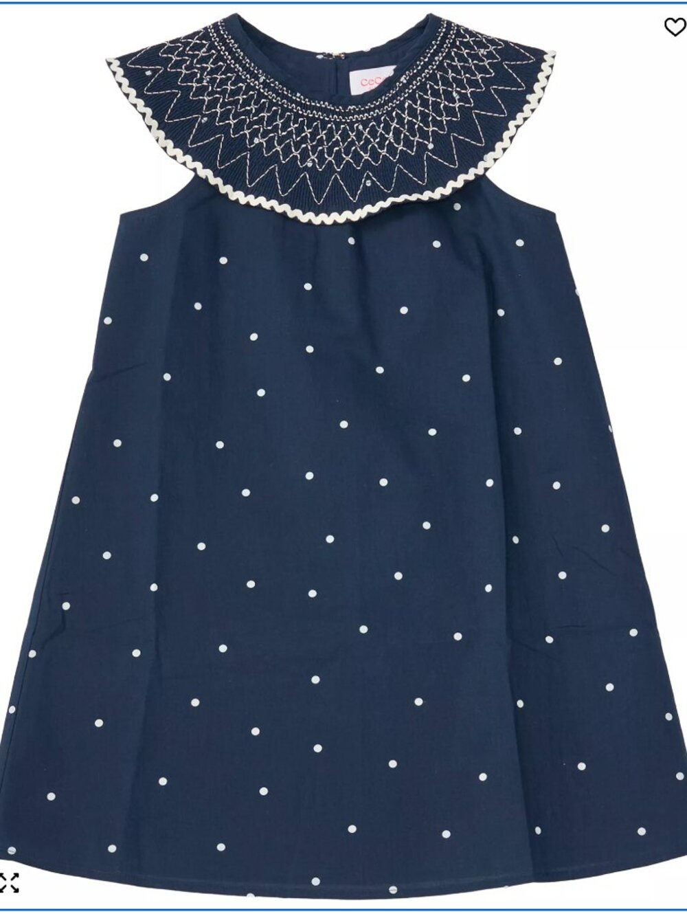 CeCe Girls' Smocked Collar Mini Dress